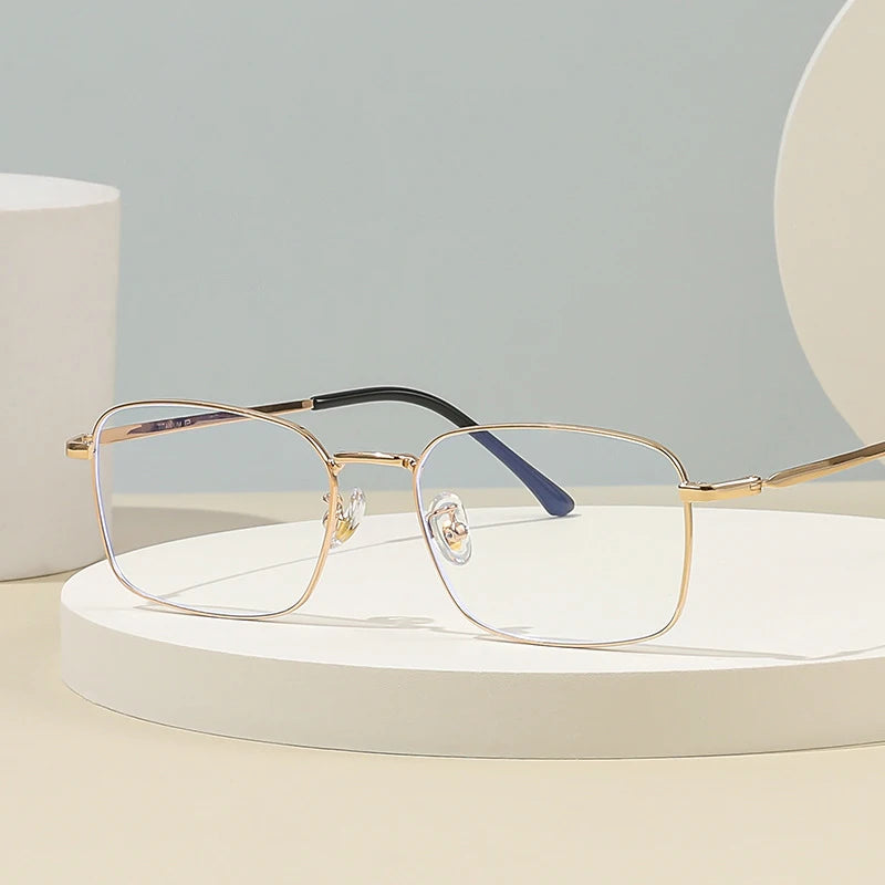 Vicky Unisex Full Rim Rectangle Blue Light Prescription Eyeglasses 89166