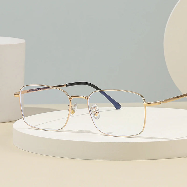 Vicky Unisex Full Rim Rectangle Blue Light Prescription Eyeglasses 89166