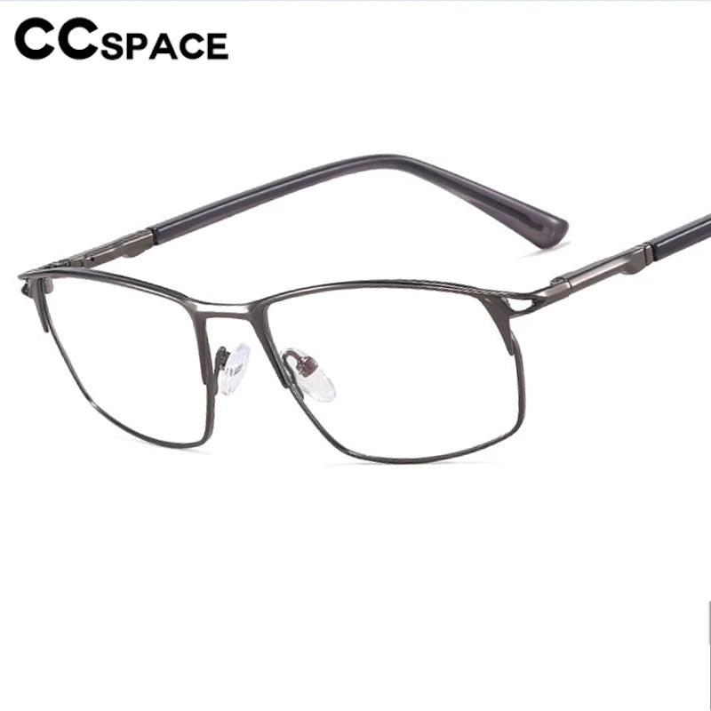 CCspace Unisex Full Rim Irregular Square Alloy Eyeglasses 301402 Full Rim CCspace   