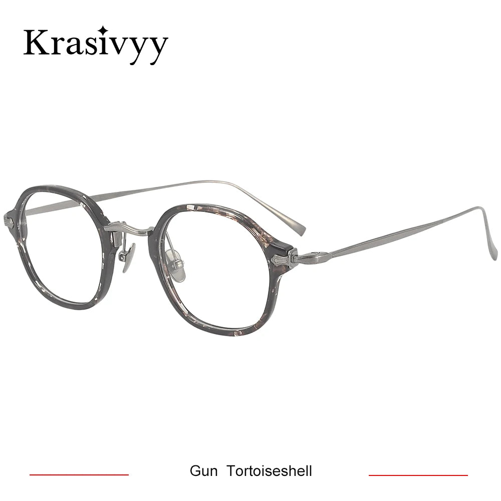 Krasivyy Unisex Full Rim Oval Titanium Prescription Eyeglasses KMN183 - view 10