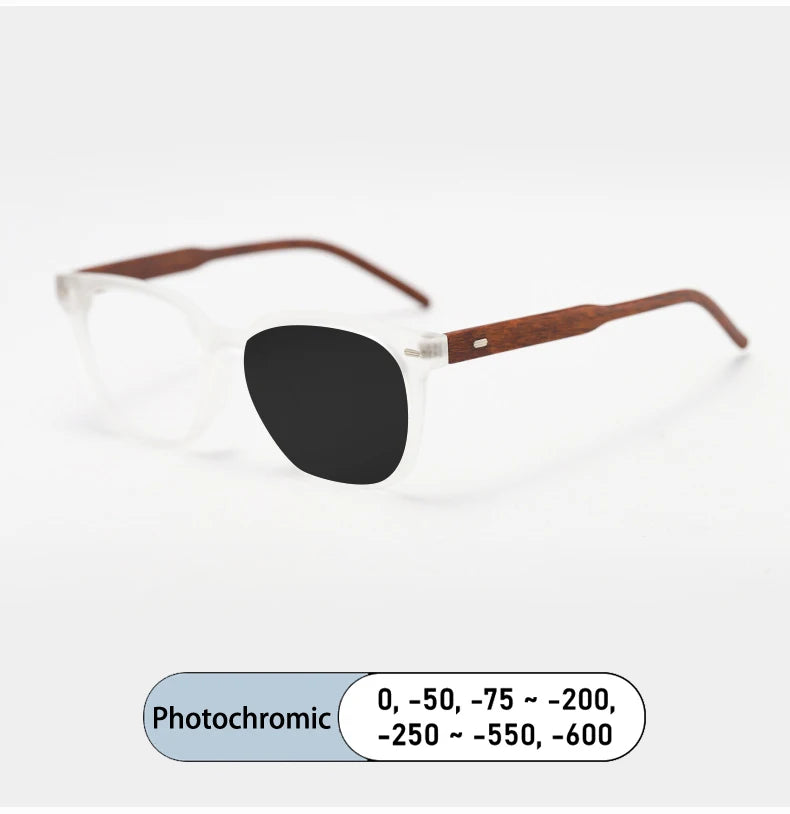 Kocolior Unisex Full Rim Square Tr 90 Alloy Photochromic Reading Glasses 375235