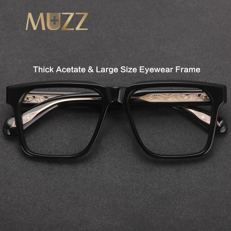 Muzz JMM308LX men's square acetate prescription eyeglasses