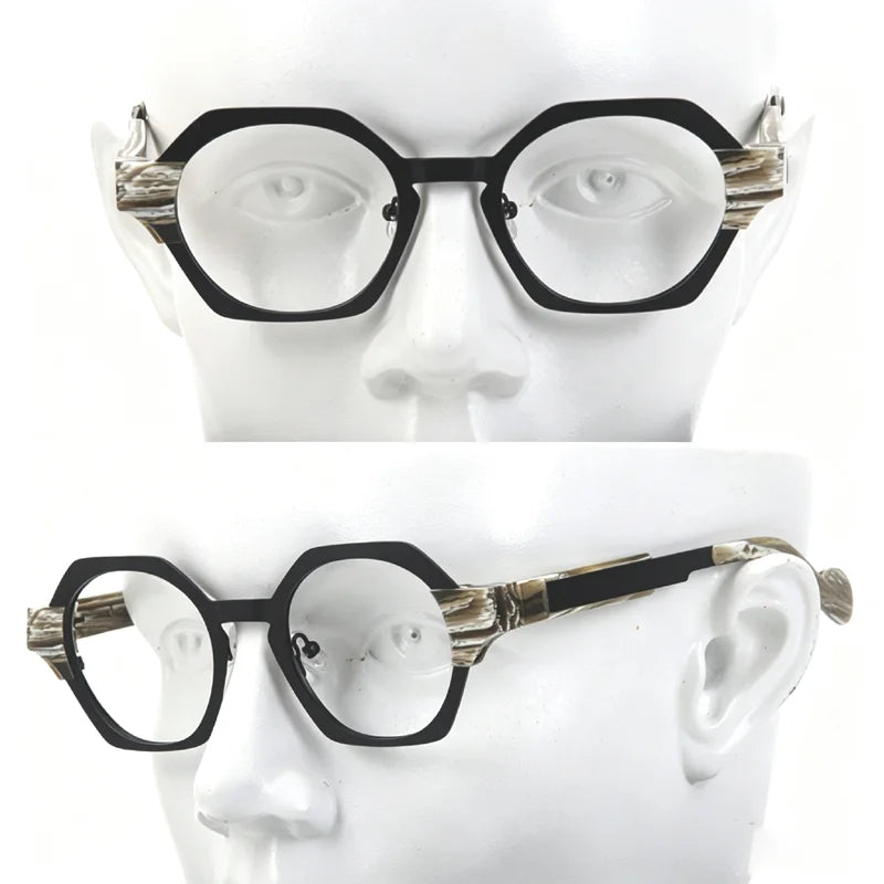 Muzz 22265 unisex oval IP titanium acetate prescription eyeglasses — view 7