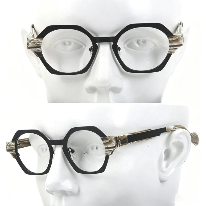 Muzz 22265 unisex oval IP titanium acetate prescription eyeglasses — view 7
