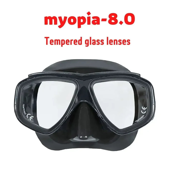 Aleefa Unisex Goggle Pc Silicone Tempered Glass Lens Swim Mask 64302