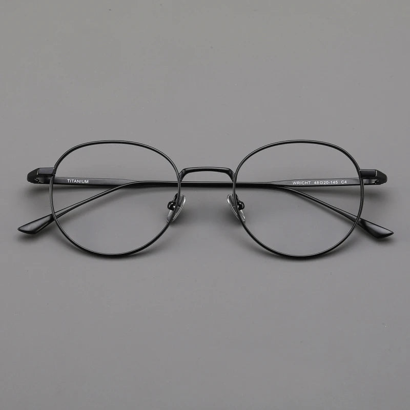 Blackmask Unisex Full Rim Round Titanium Eyeglasses Fuz 11