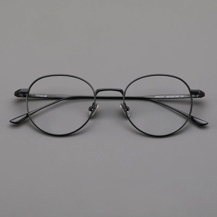 Blackmask Unisex Full Rim Round Titanium Eyeglasses Fuz 11