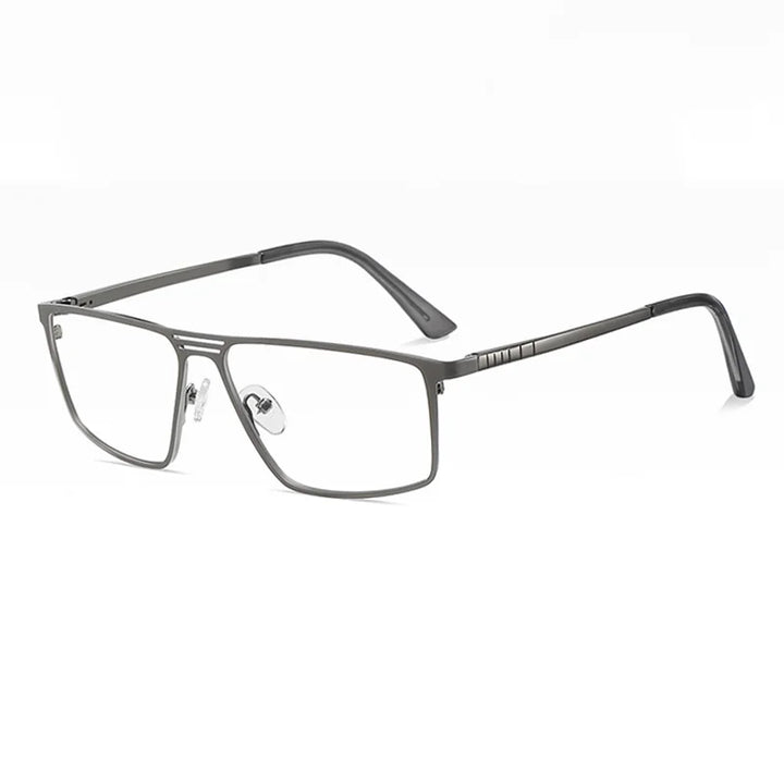 Ralferty Men's Full Rim Square Double Bridge Alloy Eyeglasses 91762