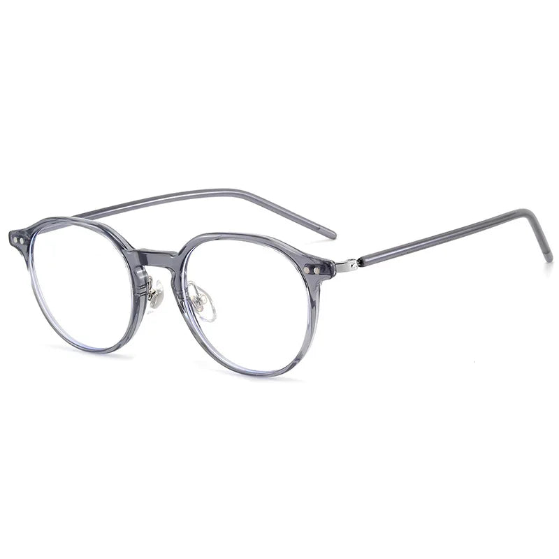 Momoja Women's Full Rim Oval Round Acetate Steel Eyeglasses 72272