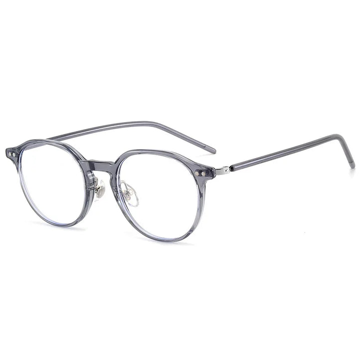 Momoja Women's Full Rim Oval Round Acetate Steel Eyeglasses 72272