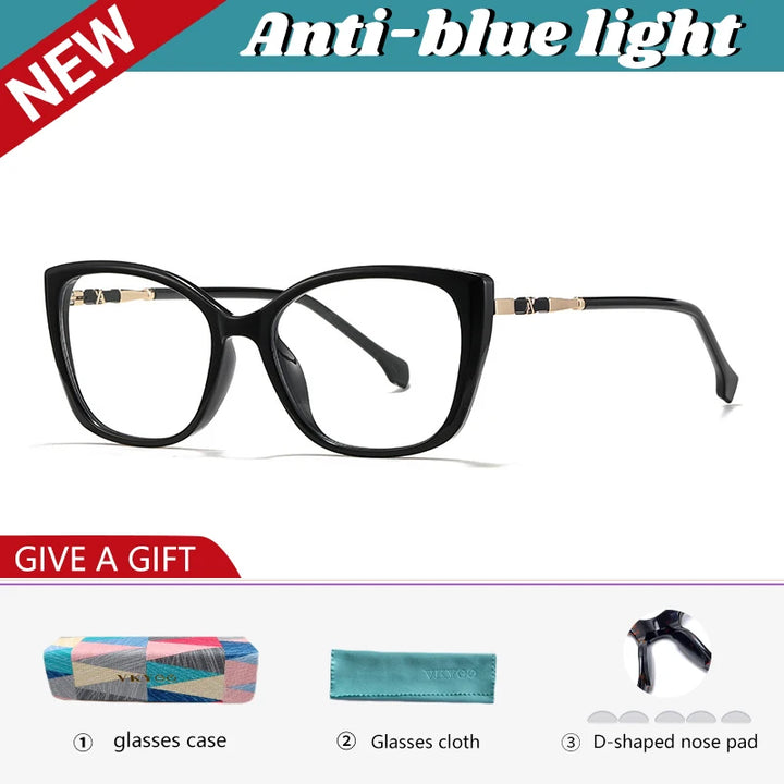 Vicky Women's Full Rim Cat Eye Tr 90 Alloy Reading Glasses 327004