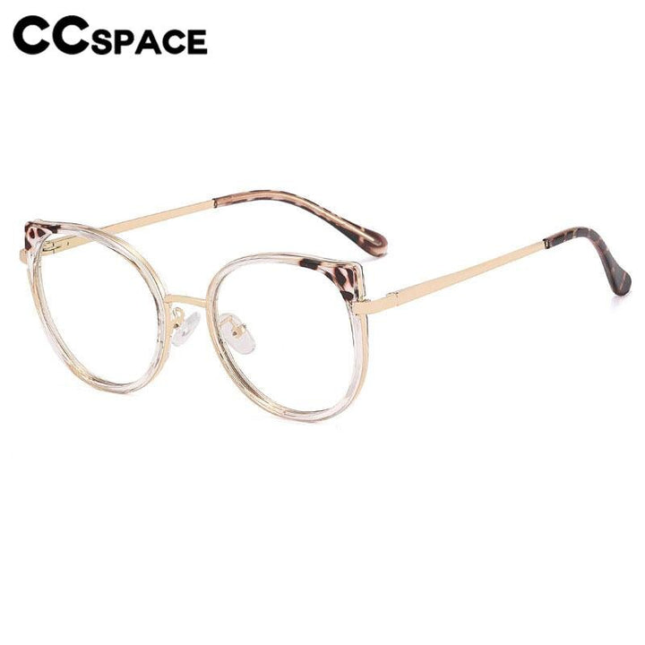 CCSpace Women's Full Rim Square Cat Eye Tr 90 Alloy Eyeglasses 56751 Full Rim CCspace   