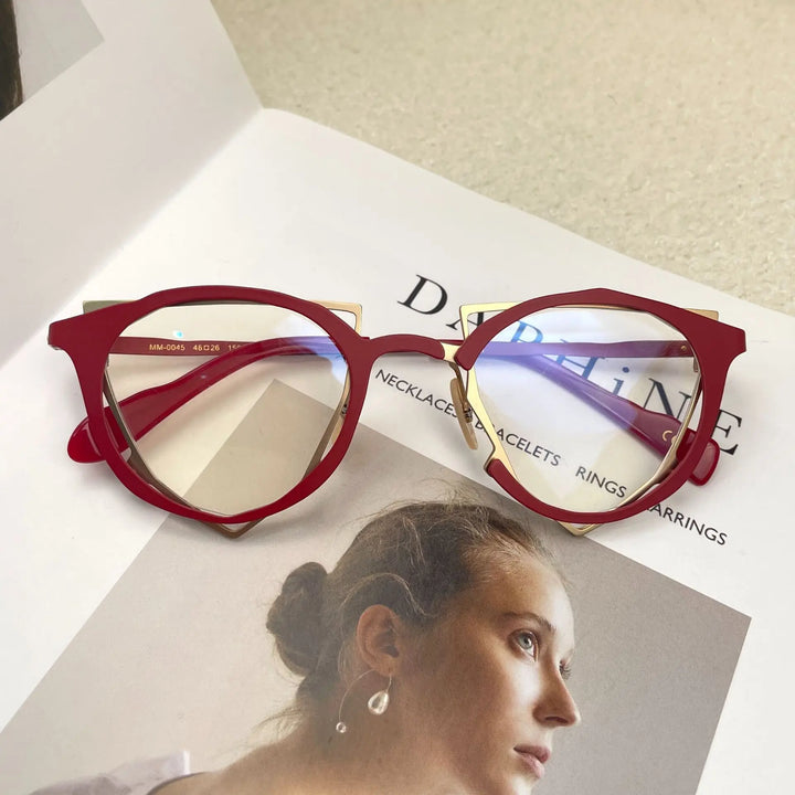 Muzz 0045-2 unisex oval IP titanium prescription eyeglasses — view 7