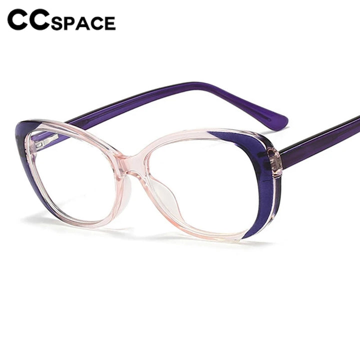 CCspace Women's Full Rim Small Oval Polycarbonate Eyeglasses 301422 Full Rim CCspace   