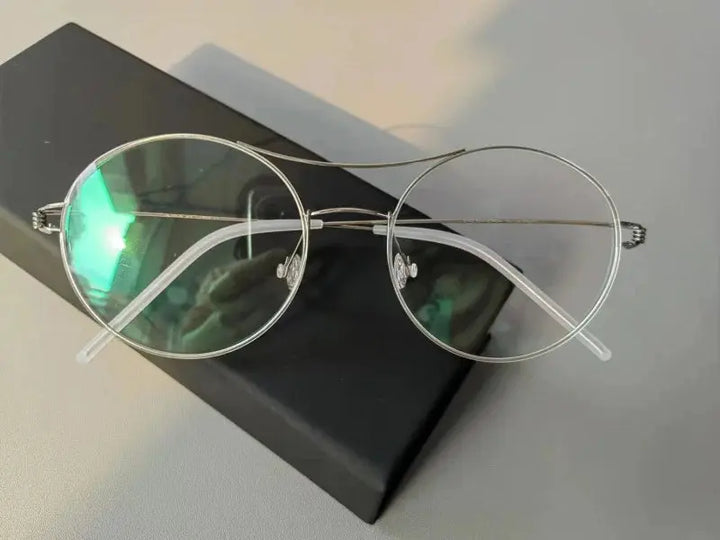 Aimee  820200 Women’s Titanium Full Rim Double Bridge Round Frames FuzWeb