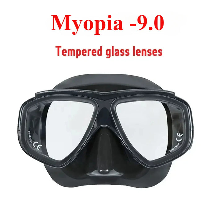 Aleefa Unisex Goggle Pc Silicone Tempered Glass Lens Swim Mask 64302