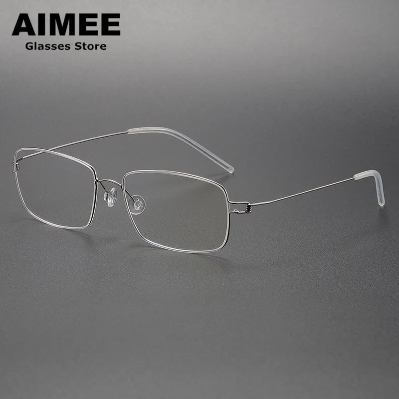 Aimee Unisex Full Rim Square Screwless Titanium Eyeglasses 5517 Full Rim Aimee   