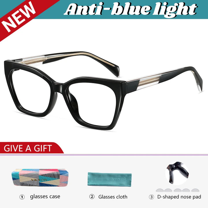 Vicky Women's Full Rim Butterfly Tr 90 Alloy Reading Glasses 582008