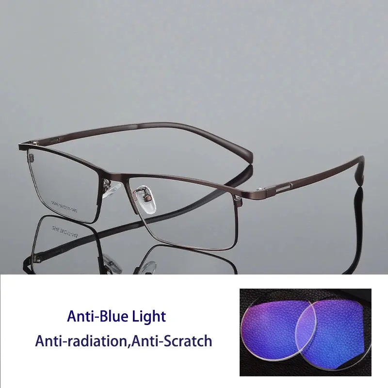 Kocolior 254600 Unisex full Rim Square Brow Line Titanium Frames FuzWeb