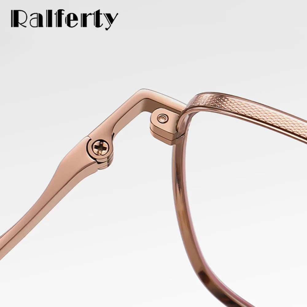 Ralferty Women's Full Rim Square Titanium Alloy Eyeglasses R6221 Full Rim Ralferty   