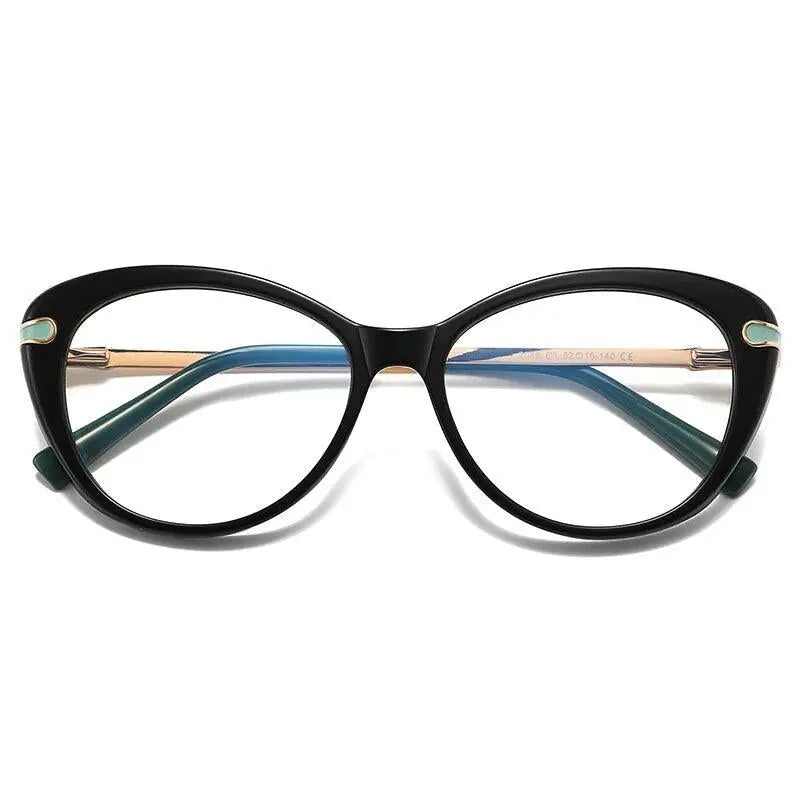 Vicky Women's Full Rim Square Acetate Stainless Steel Reading Glasses 2088.