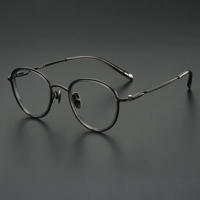 Muzz SH0075 unisex round titanium acetate prescription eyeglasses — view 5
