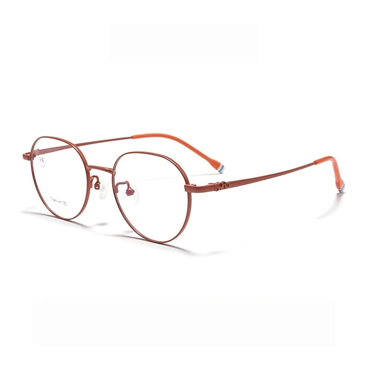 Yimaruili Unisex Full Rim Polygonal Pure Titanium Eyeglasses T1029F — view 7 | Yimaruili at FuzWeb