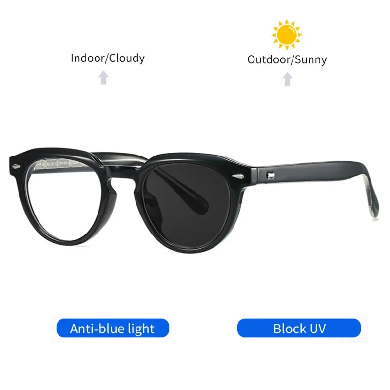 Kocolior Women's Full Rim Cat Eye Tr 90 Photochromic Reading Glasses 28023