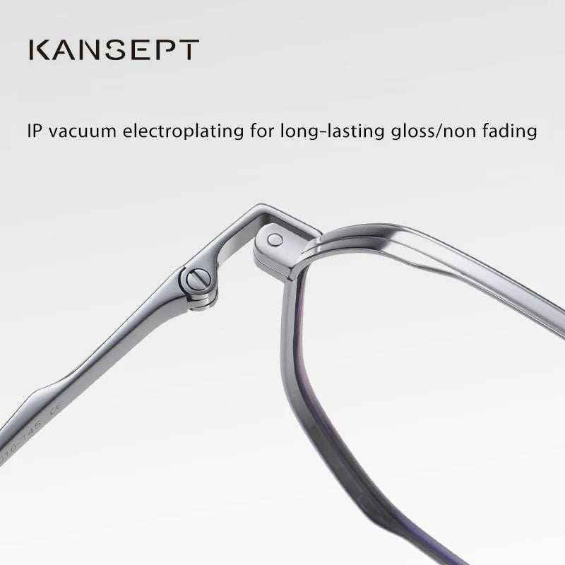 Kansept Unisex Full Rim Square Double Bridge Titanium Reading Glasses 6222 Reading Glasses Kansept   