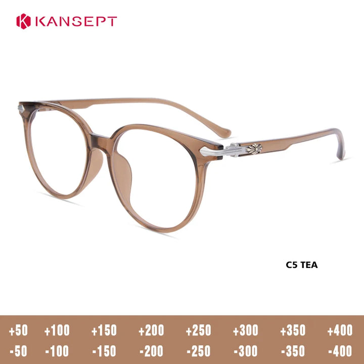 Kansept Women's Full Rim Oval Square Tr 90 Alloy Reading Glasses 586091