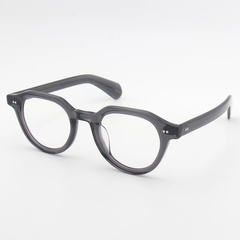 Black Mask Unisex Full Rim Round Acetate Eyeglasses Fuz 4