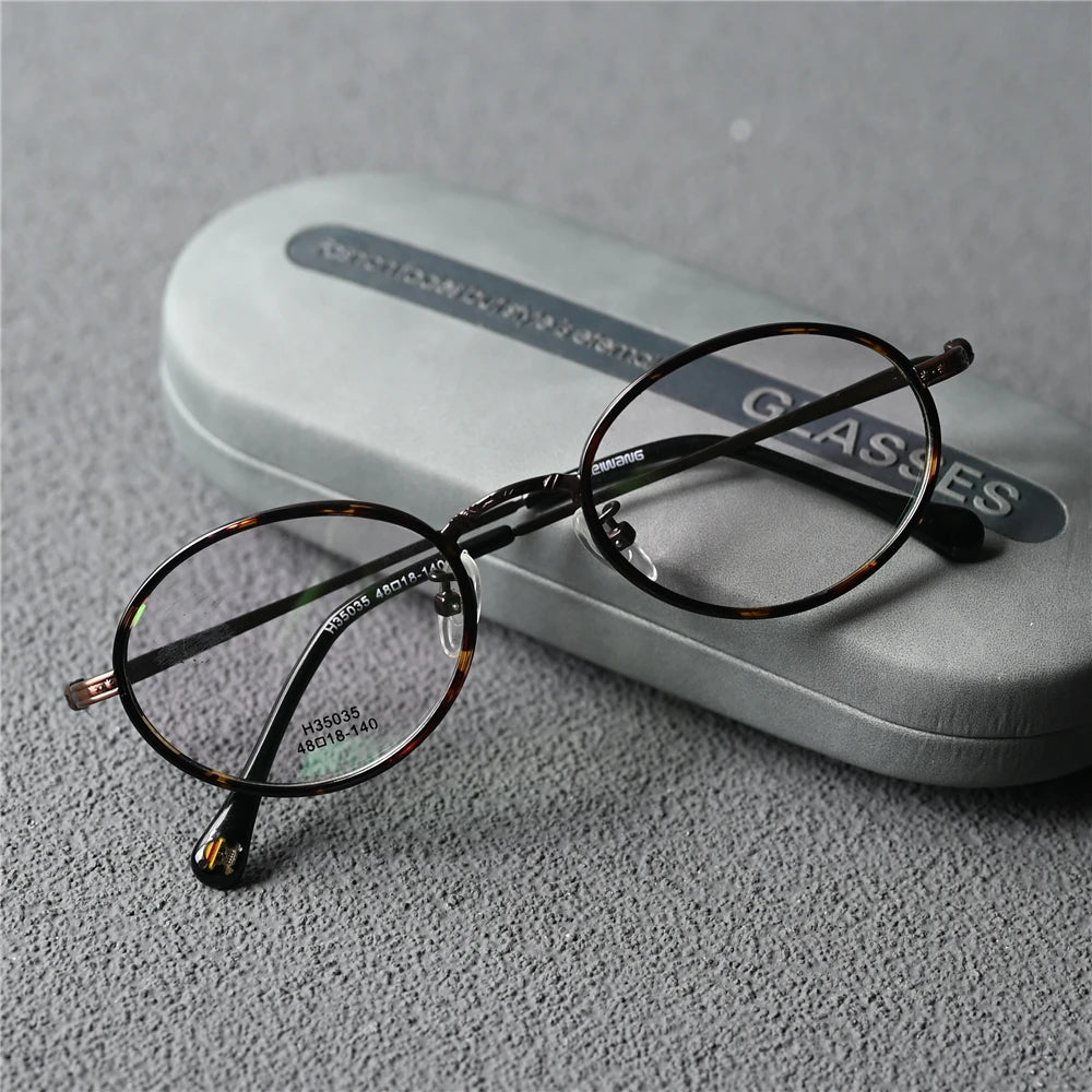 Cubojue Unisex Full Rim Oval Alloy Reading Glasses 35035 Reading Glasses Cubojue   