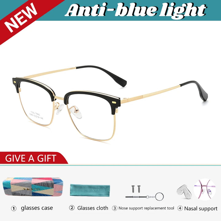 Vicky Unisex Full Rim Square Tr 90 Alloy Reading Glasses 93861