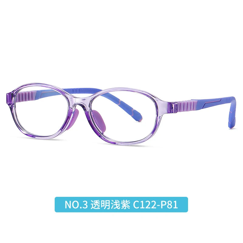 Vicky Unisex Youth's Full Rim Square Tr 90 Silicone Eyeglasses V0820 Full Rim Vicky ZC820-C122-P81 CHINA 