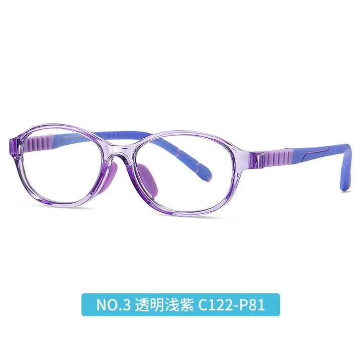 Vicky Unisex Youth's Full Rim Square Tr 90 Silicone Eyeglasses V0820 Full Rim Vicky ZC820-C122-P81 CHINA 