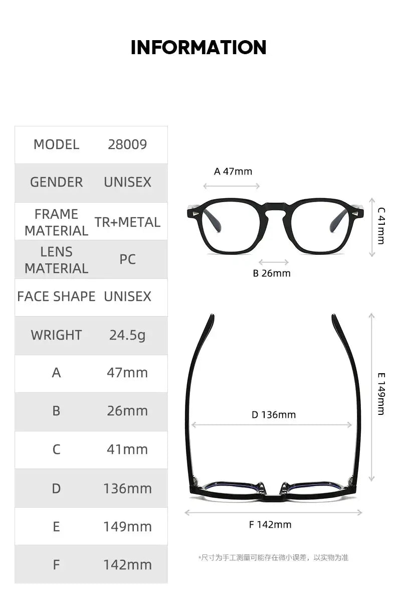 Kocolior 280091 Unisex Tr 90 Alloy Full Rim Oval Round Frames FuzWeb