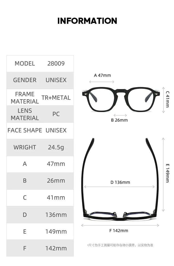 Kocolior 280091 Unisex Tr 90 Alloy Full Rim Oval Round Frames FuzWeb