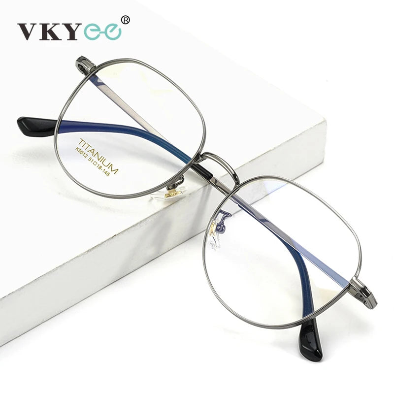 Vicky Unisex Full Rim Oval Square Titanium Reading Glasses 630250