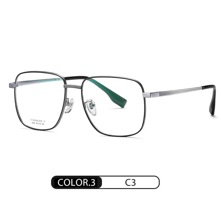 Hotony Women's Full Rim Square Polygon Titanium Eyeglasses 32029