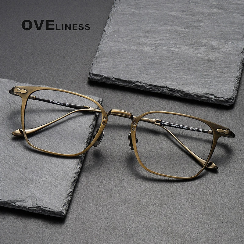 Oveliness Unisex Full Rim Square Titanium Eyeglasses  Om3135 Full Rim Oveliness   