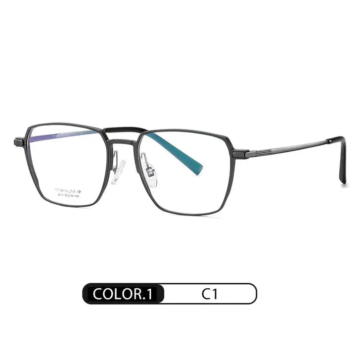Hotochki Unisex Full Rim Square Titanium Frames 201300 FuzWeb