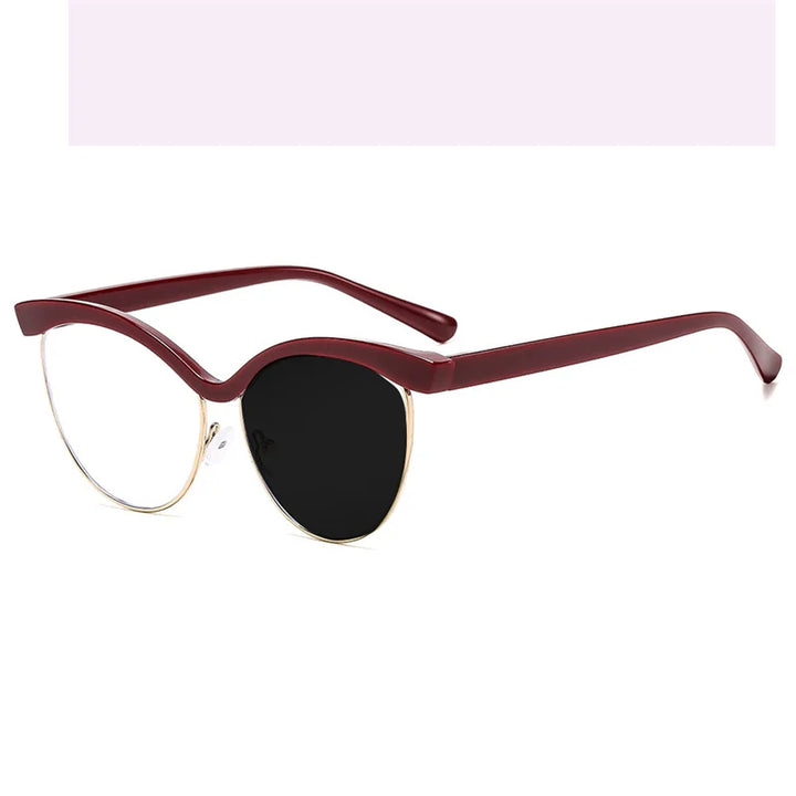 Kocolior Women's Full Rim Cat Eye Tr 90 Alloy Photochromic Reading Glasses 713162