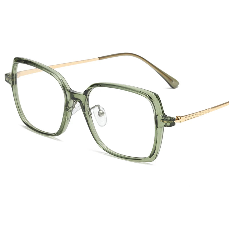 Reven Jate Women's Full Rim Square Tr 90 Alloy Eyeglasses 81286