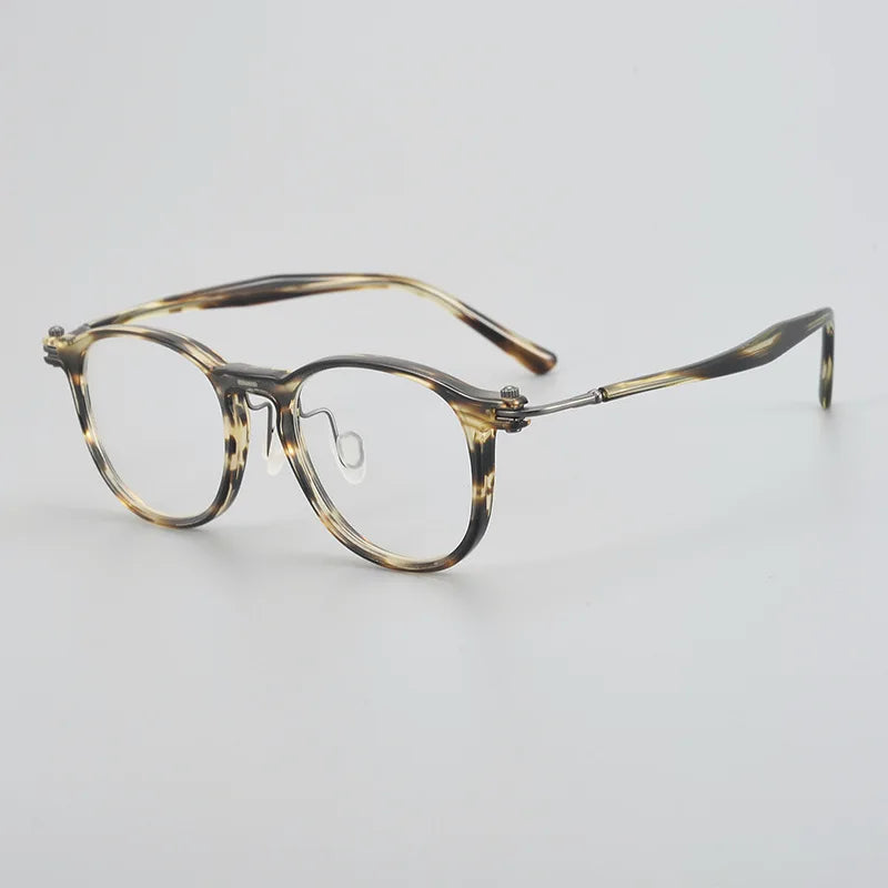 Bobbie Unisex Full Rim Square Acetate Titanium Eyeglasses 695885