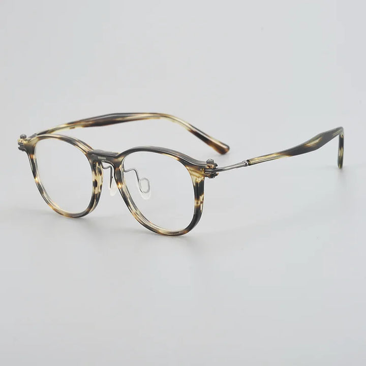 Bobbie Unisex Full Rim Square Acetate Titanium Eyeglasses 695885