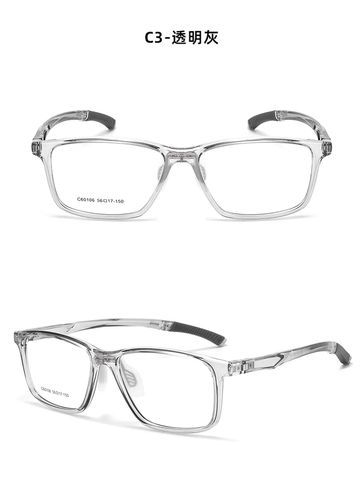 Reven Jate 60106 unisex rectangle TR-90 titanium prescription eyeglasses — view 3