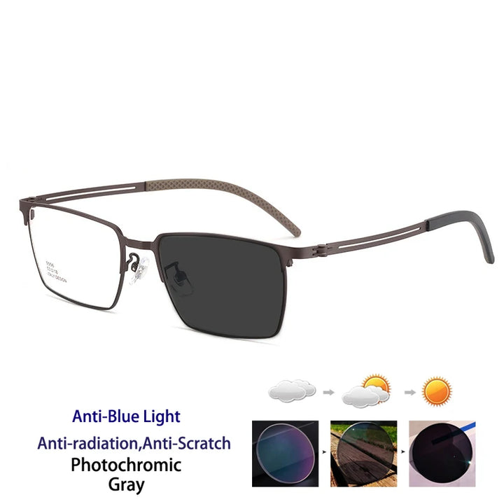 Kocolior Unisex Full Rim Polygon Square Alloy Reading Glasses 79996