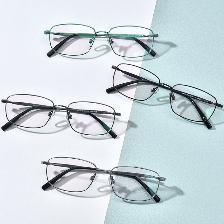 Hdcrafter Unisex Full Rim Square Tr 90 Titanium Eyeglasses 185755 Full Rim Hdcrafter Eyeglasses   