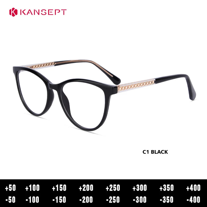 Kansept Unisex Full Rim Square Tr 90 Alloy Reading Glasses 25004