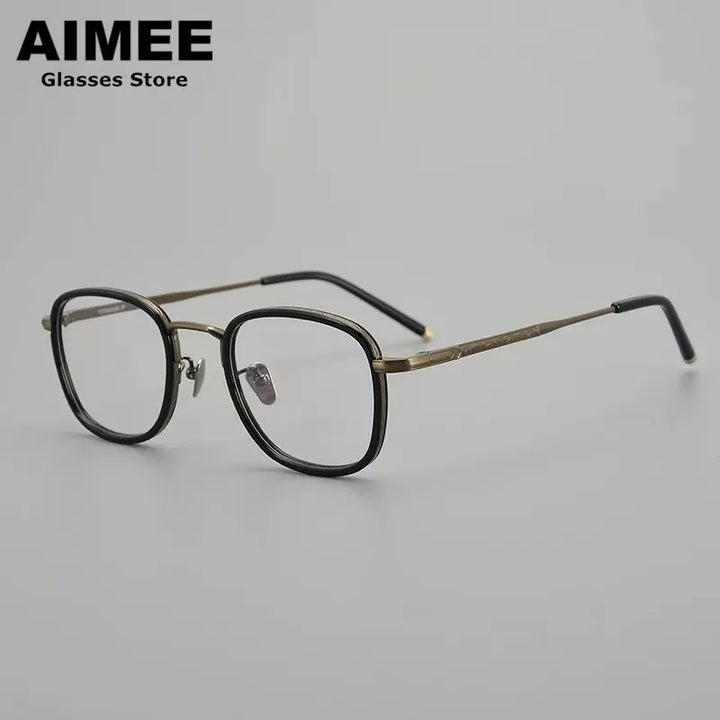 Aimee Women's Full Rim Square Acetate Titanium Eyeglasses 693145